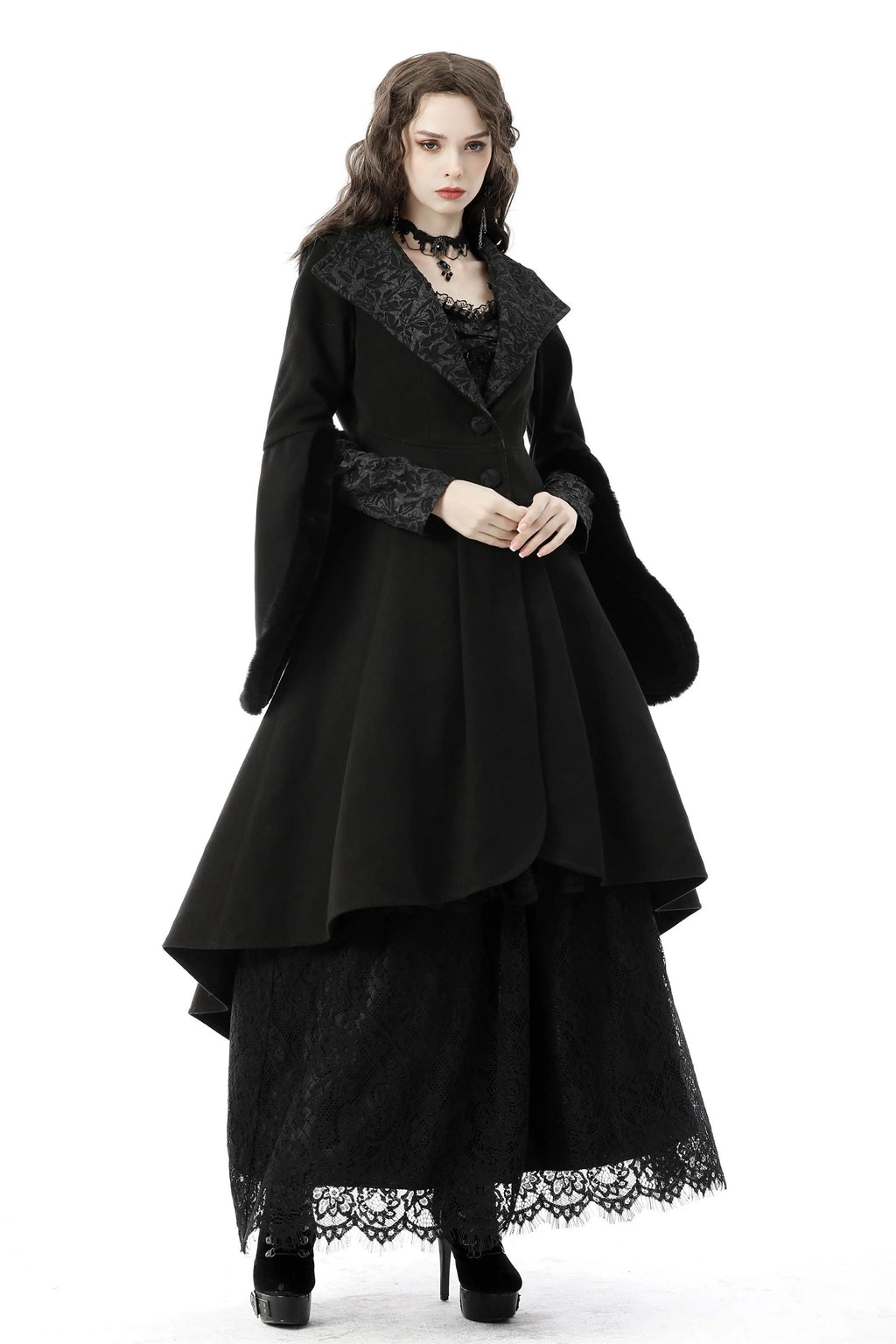 Simple And Versatile Stand Collar Coat Wool Coat
