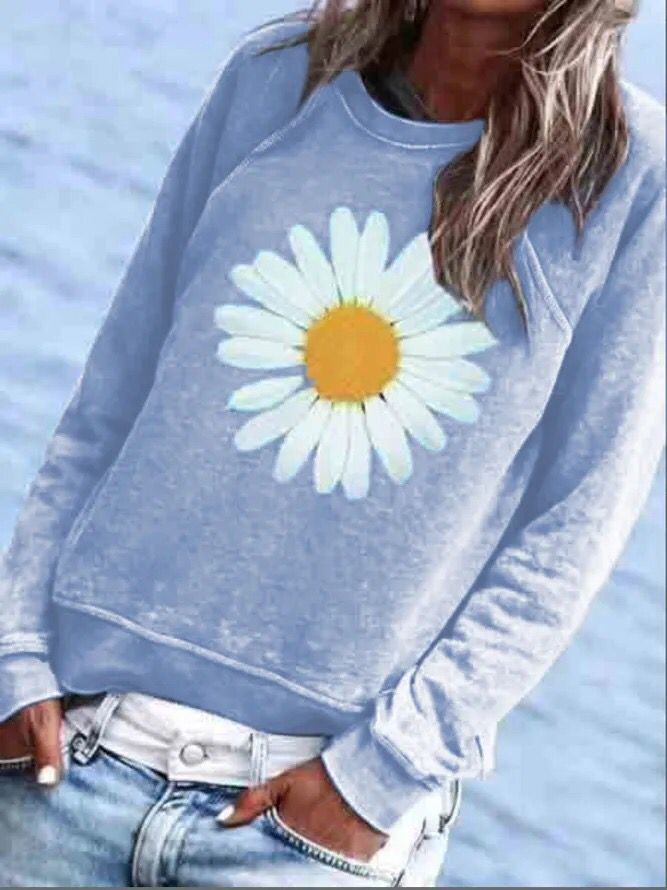 Printed daisy sweatshirt