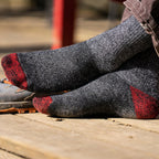 Mens Merino Wool Mountaineering Knee High Heavyweight Seamless Hiking Socks
