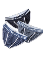 3 Pack Men's High-Cut Sexy Comfortable U-Convex Breathable Briefs