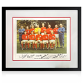 1966 England Signed By 9 Image Iconic Frame