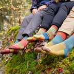Mens Merino Wool Crew Midweight Seamless Hiking Socks
