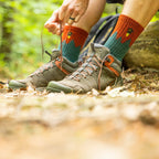 Mens Merino Wool Crew Midweight Seamless Hiking Socks