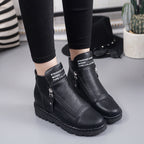 Martin boots with round toe and thick soles