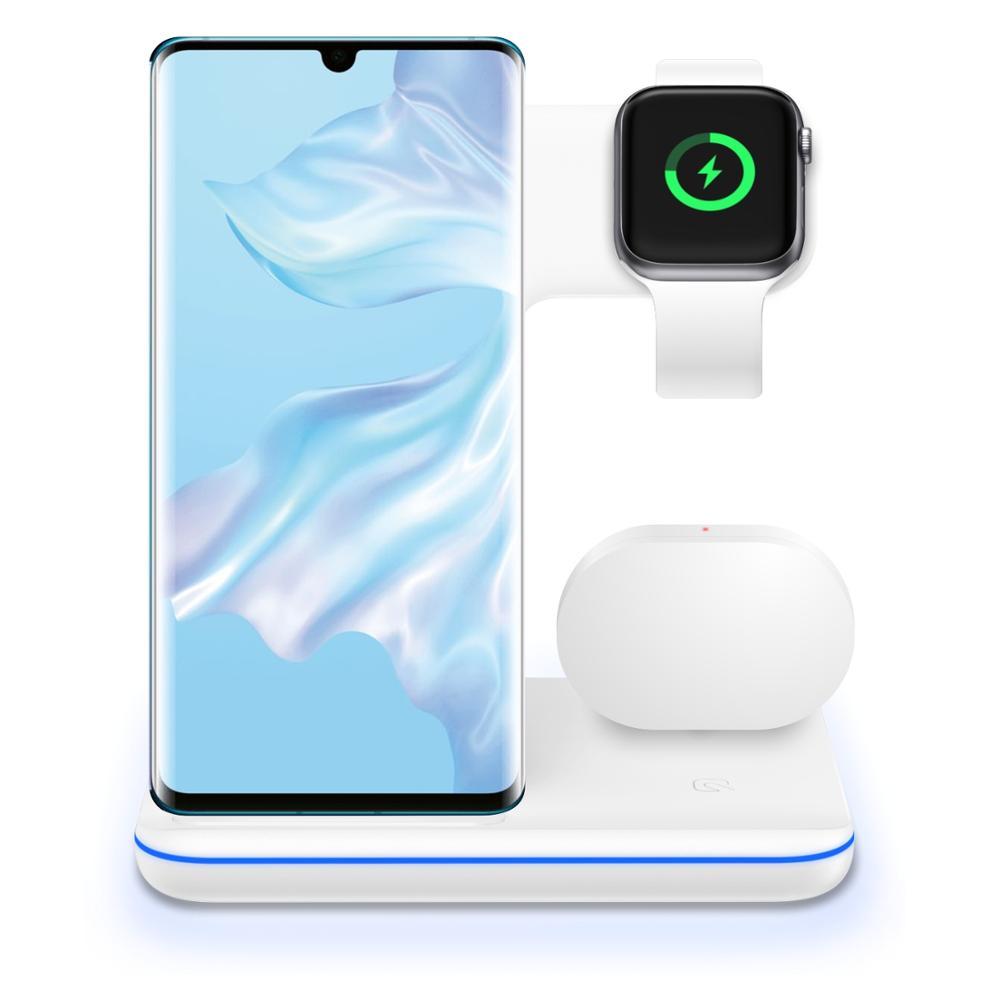 3-in-1 Wireless Charging Station - Fast Charge for iPhone, Apple Watch & AirPods | 15W Qi Charger Stand