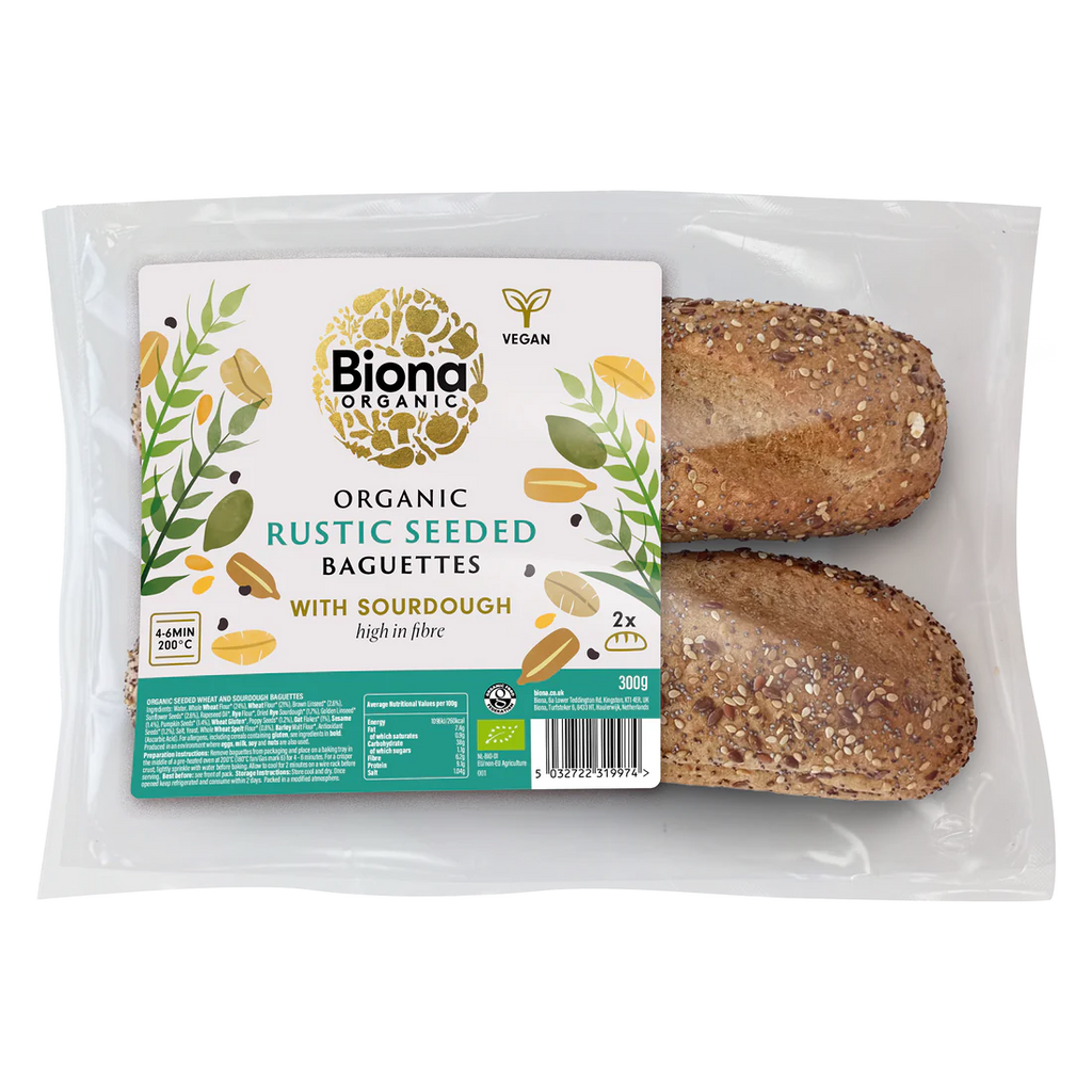 Biona Org Rustic Seeded Baguette - 300g