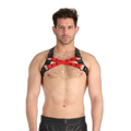 Prowler RED Leather Cross Harness Black Red
