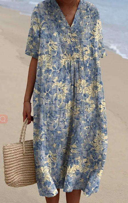 Women's Comfortable Loose Printed Long Dress