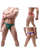 3-pack Men's Lace Obscure Embossed G-String Thong
