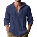 New Wish Cotton Linen Shirt Hooded Sweater Long Sleeve Hooded Casual Daily Clothing