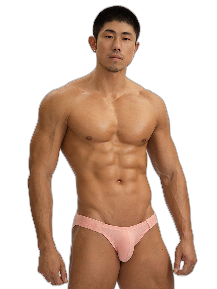2 Pack Men's Solid Color Low Rise Sweat-Absorbent Large U-Shaped Small Pocket Briefs