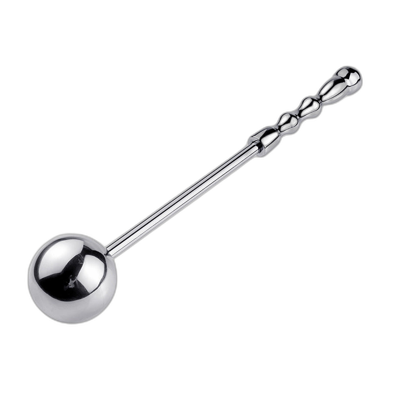 Beaded Stainless Steel Dildo – Straight Metal Rod