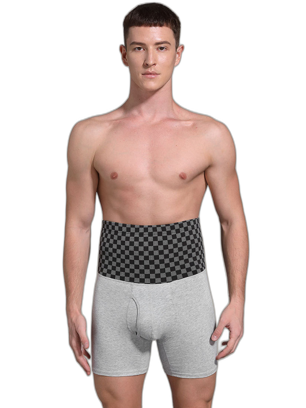 Men's Tummy Control Boxer Briefs With Functional Fly