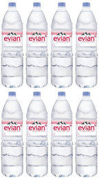 8 x Evian Natural Mineral Water 1.5L