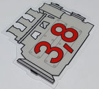 Porsche 911 3.8 engine window sticker - Retro Outlaw style rear screen decal