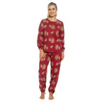 Daisy Dreamer Women's Cotton Pyjama Set With Elasticated Patterned Bottoms Super Soft Cosy Sleepwear