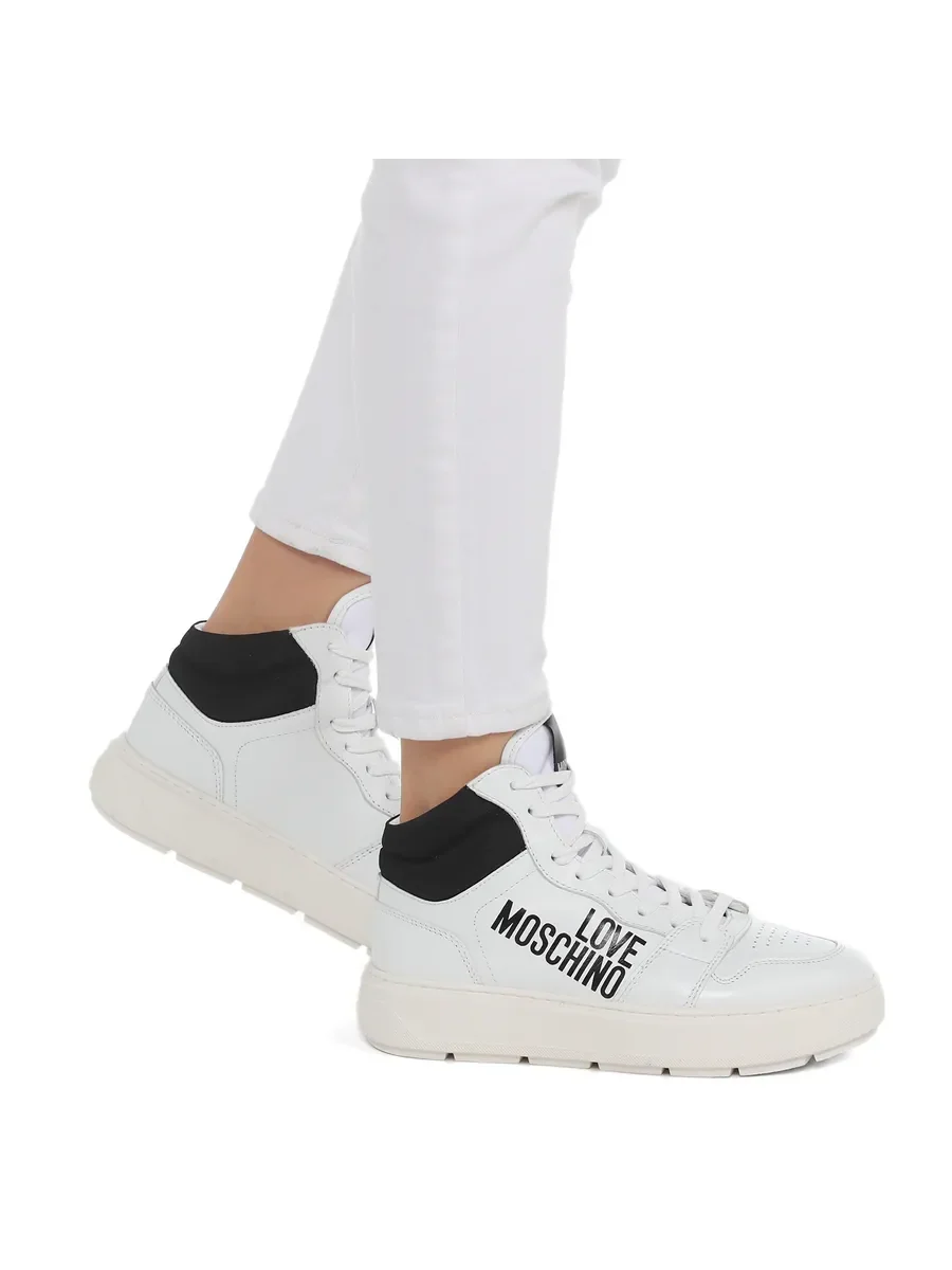 LOVE MOSCHINO Womens Sneakers Size UK 3 EU 36 Trainers Leather