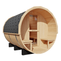 KOVE Outdoor Barrel Sauna – 5–6 Person Garden Sauna with 6kW Harvia Electric Heater