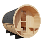 KOVE Outdoor Barrel Sauna – 5–6 Person Garden Sauna with 6kW Harvia Electric Heater