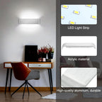 LED Wall Light 31cm Up Down Silver Lamp Cold White Indoor Lighting Lightess