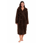 Daisy Dreamer Women's Fleece Hooded Robe Snuggle Touch Velvet-Soft Loungewear UK Sizes