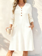 Women's Fashion Casual Long-Sleeve Knitted Dress