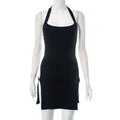 Backless Hollow-out Halter Women's Tight Dress