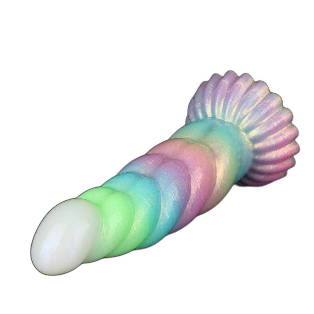 WistGlow – Fantasy Dildo – Spiral Texture & Glow-in-the-Dark Vibrating Dildo