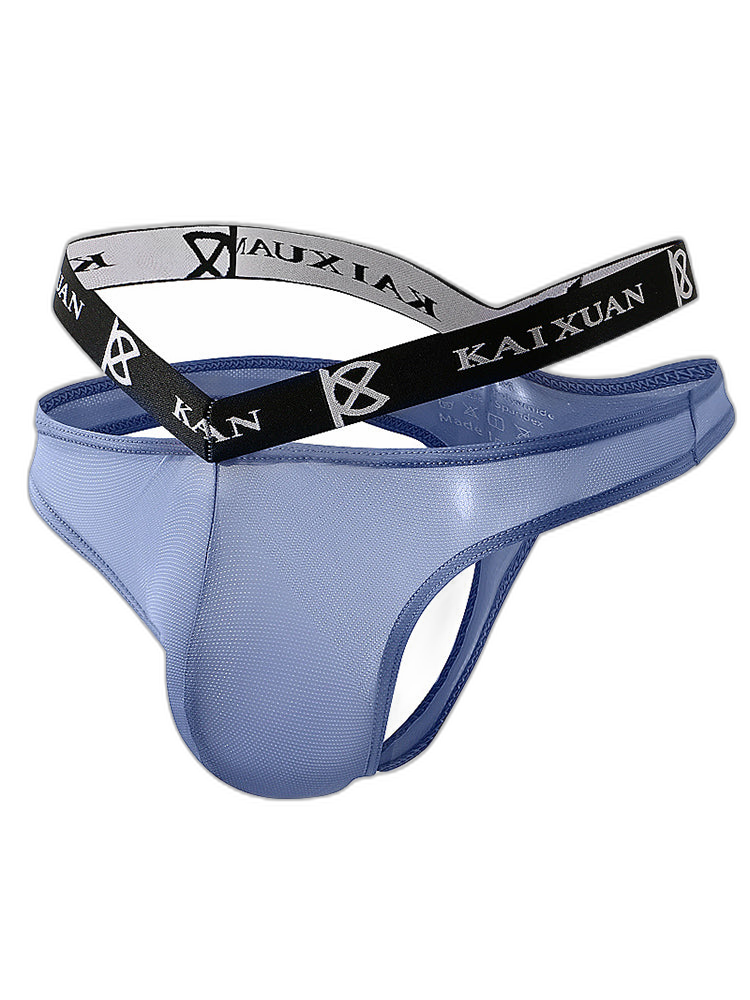 3 Pack Men's Sexy Ice Silk Mesh Breathable Erotic Thong & Strings