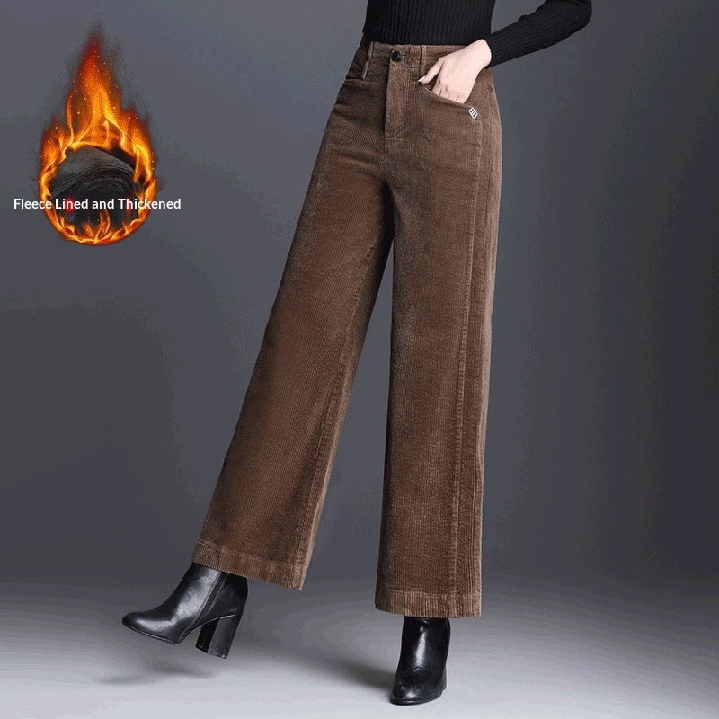 Women's Loose-fitting New Velvet-lined Casual Pants