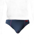 3 Pack Men's Nylon Plaid Lift Hip Briefs Triangle Briefs