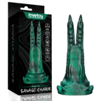 Savage Charm - Double Claw Vibrating Silicone Dildo - Fantasy Sex Toy