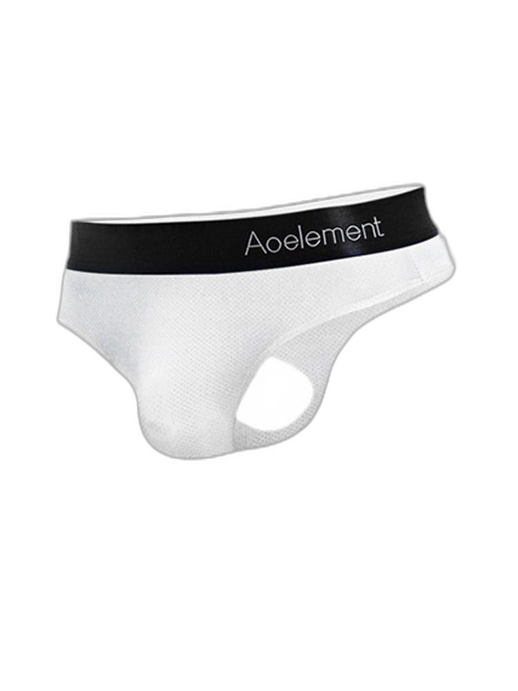 4 Pack Men's Low-Rise Stretchy U-Pouch Thongs