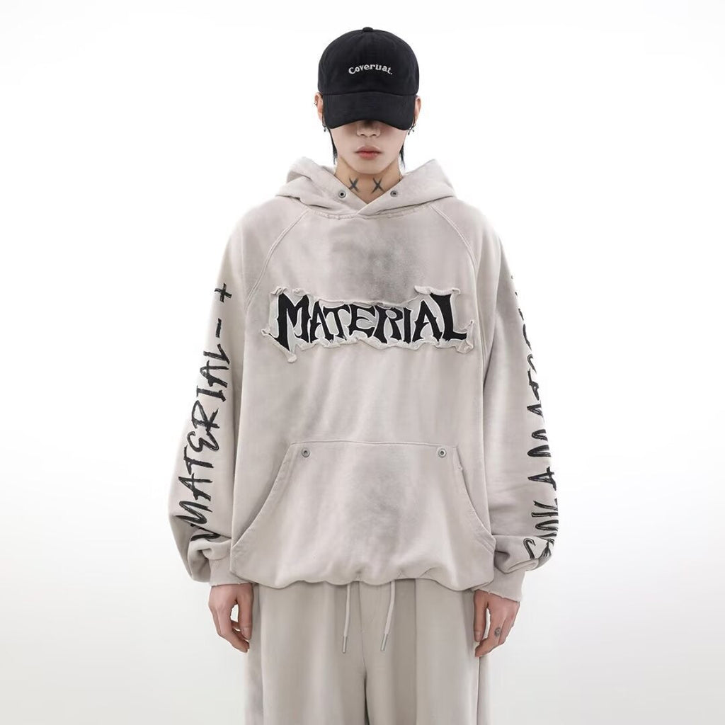American Vintage Distressed Graffiti Hoodie