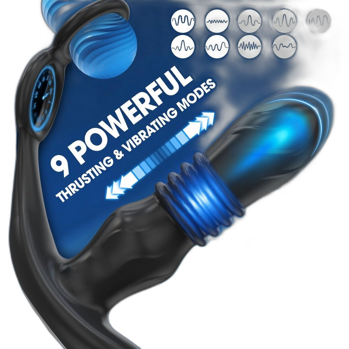 Thrusting Anal Plug with Cock Ring