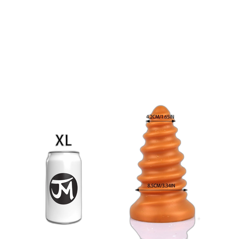 Milo - Ribbed Butt Plug - Soft Anal Dilator - Huge Anal Toy - Anal Sex Toy