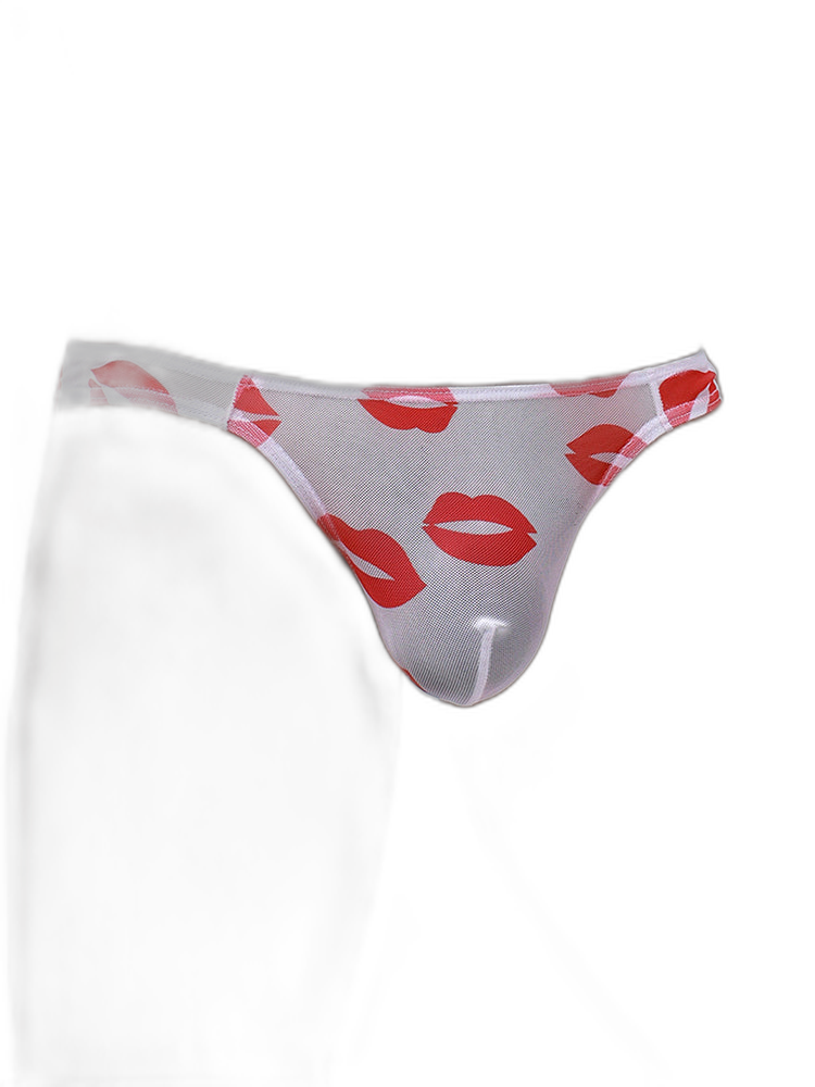 3 Pack Sexy Print Low-rise Thongs for Men