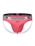 3 Pack Men's Mesh Thong with Stretch & Breathable 3D Support Pouch