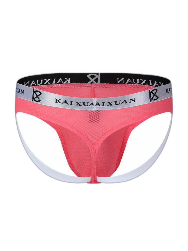 3 Pack Men's Mesh Thong with Stretch & Breathable 3D Support Pouch