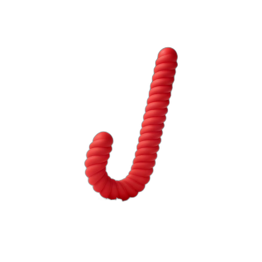 CandyHook – Silicone Butt Hook Plug - Spiral Cane Anal Plug