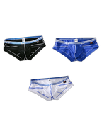 3 Pack Sexy Fashion Ice Silk Solid Color Men's Briefs