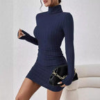 Solid Color Casual Slim-fit Home Dress For Women
