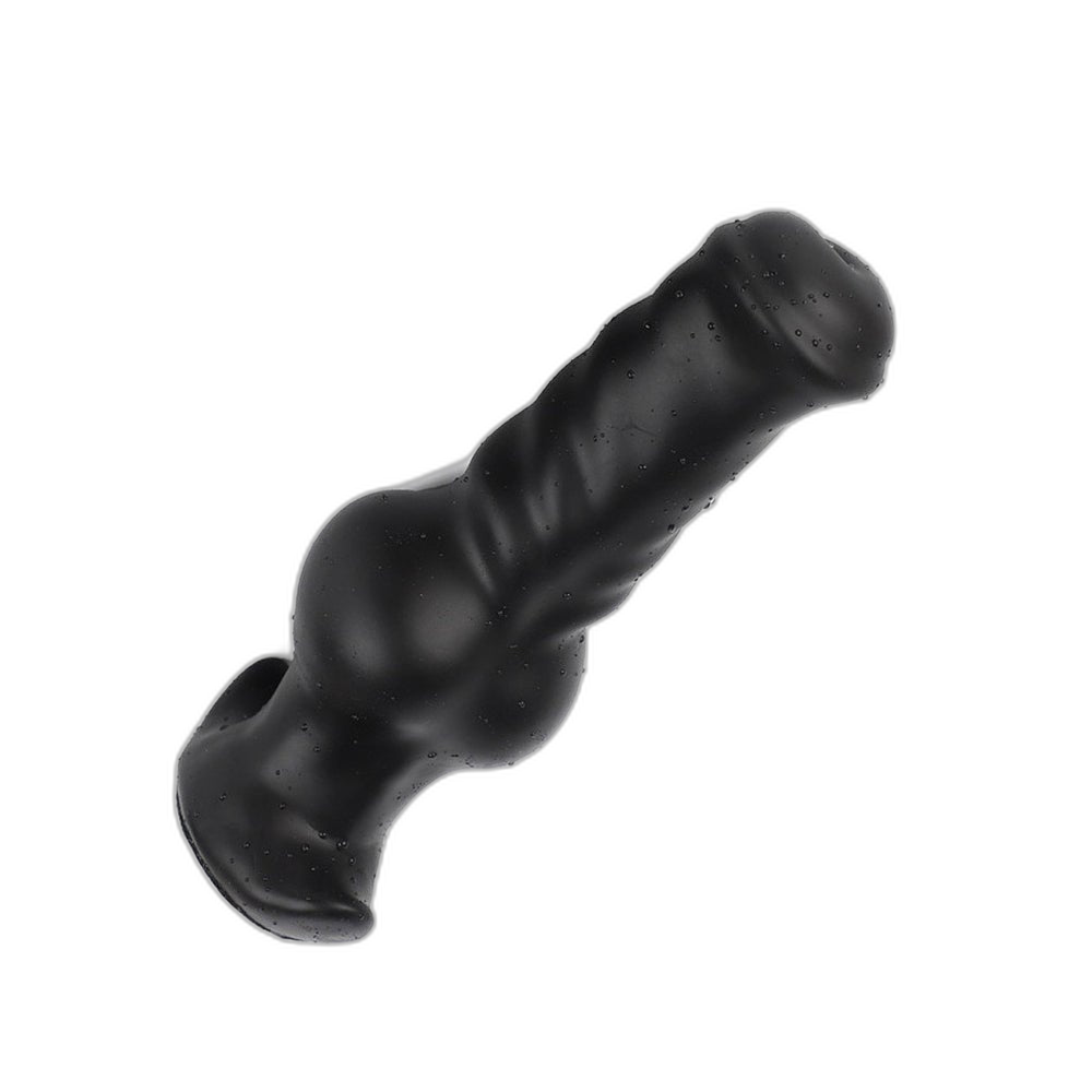 ELITE Liquid Silicone Canine Milker Plug Black 3.9 Inch