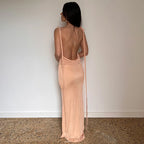 Women's Sexy Backless Slim Fit Lace Up Dress