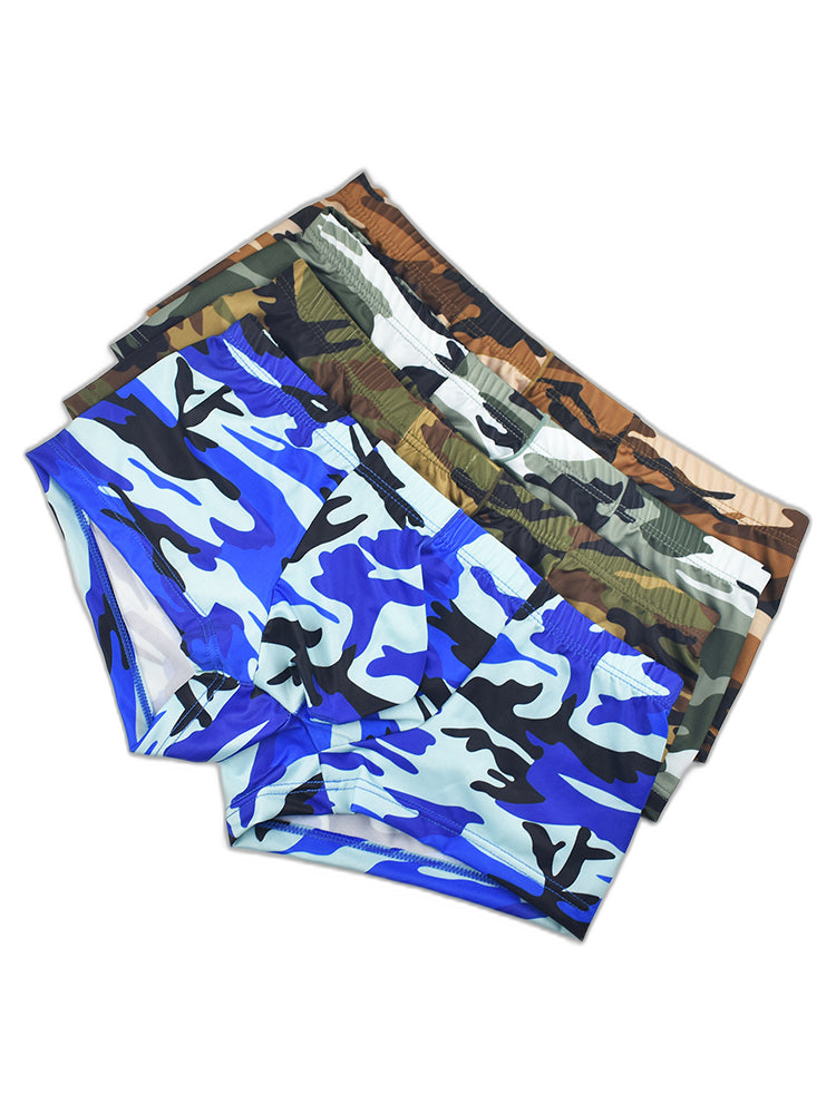 4-pack Men's Low-rise U-pouch Camouflage Boxer Briefs