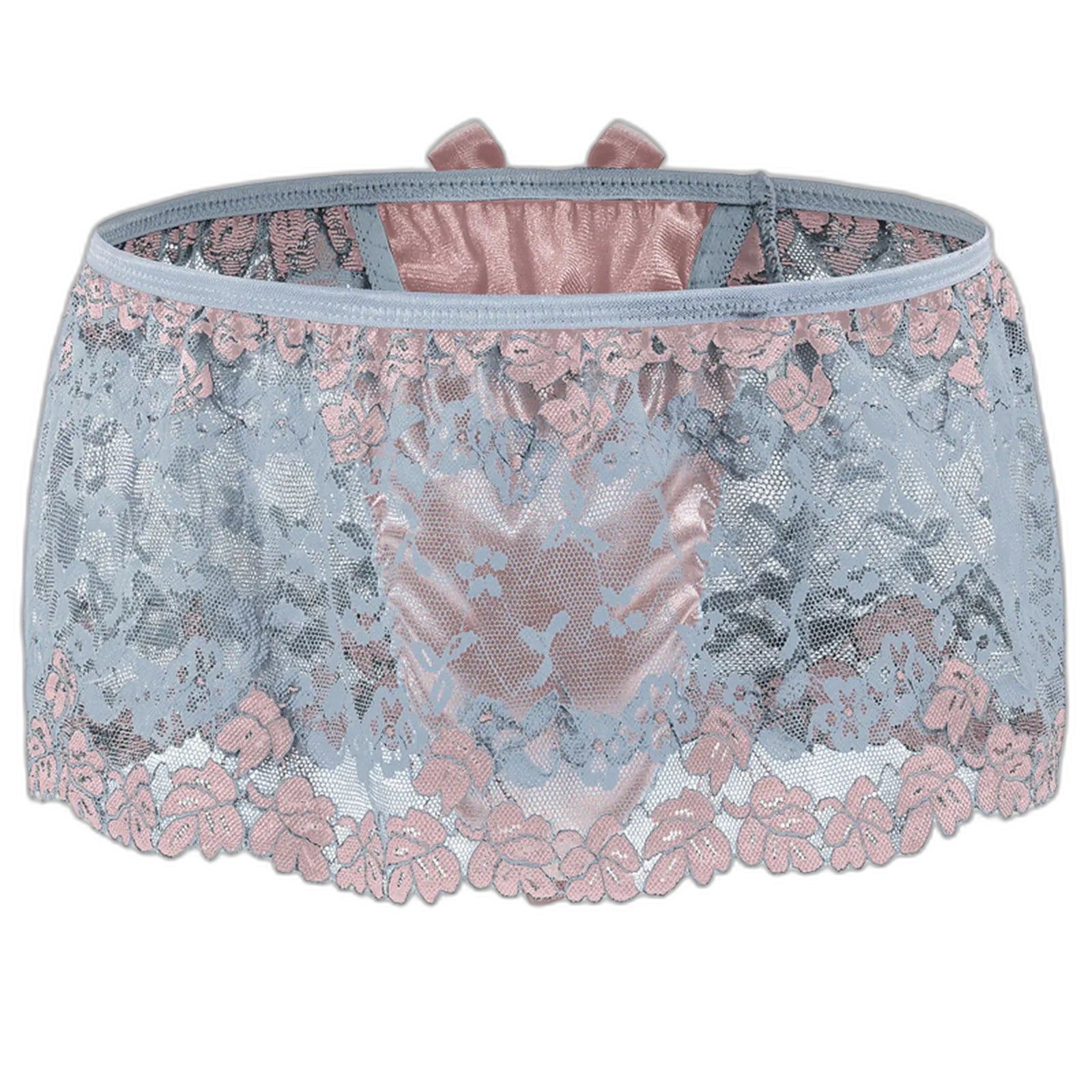 Lace Skirted Sissy Thong With High Waist