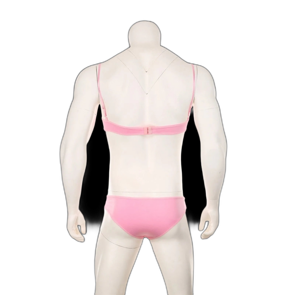Mens Lace Lingerie Panties & Bra Set