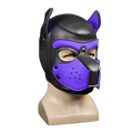 Mr S Leather NEOPRENE Puppy Hood | Black & Purple