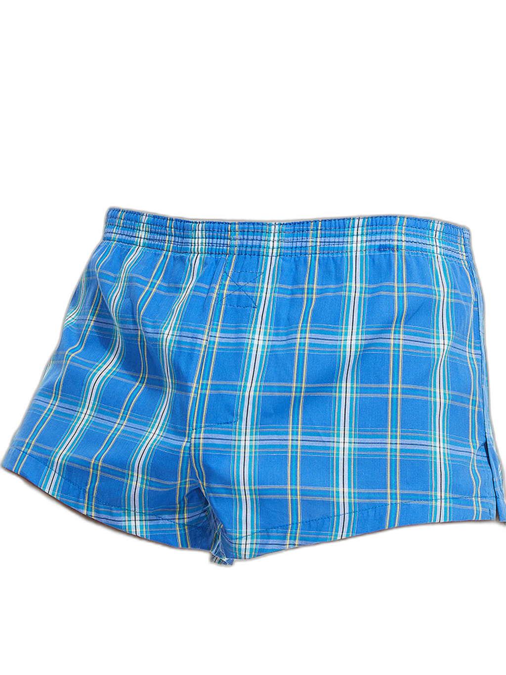 Men’s Vent Classic Plaid Cotton Boxers With Fly