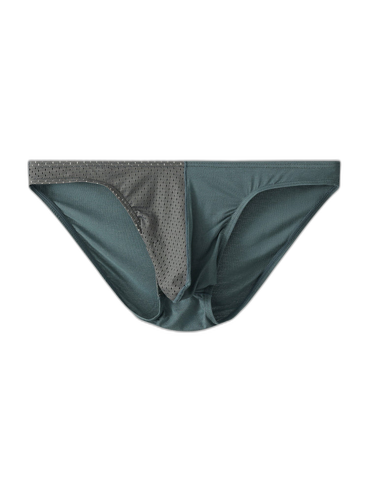 3 Pack Men's Mesh Sexy Low Waist Big Pouch Briefs